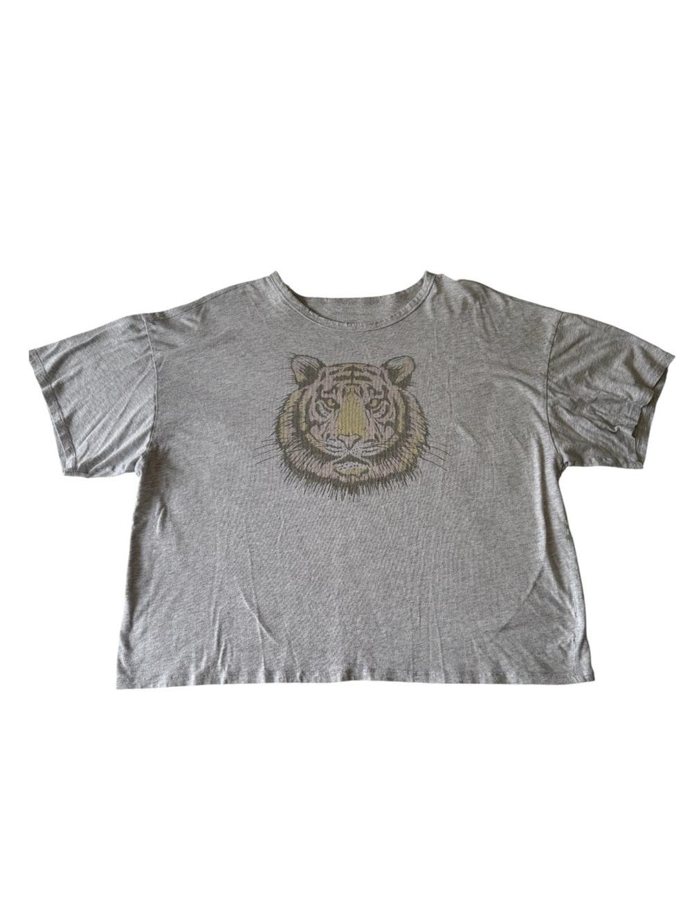 American Eagle Grey Tiger Graphic Tee Size XL